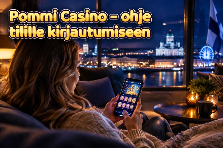 Pommi Casino - ohje tilille kirjautumiseen